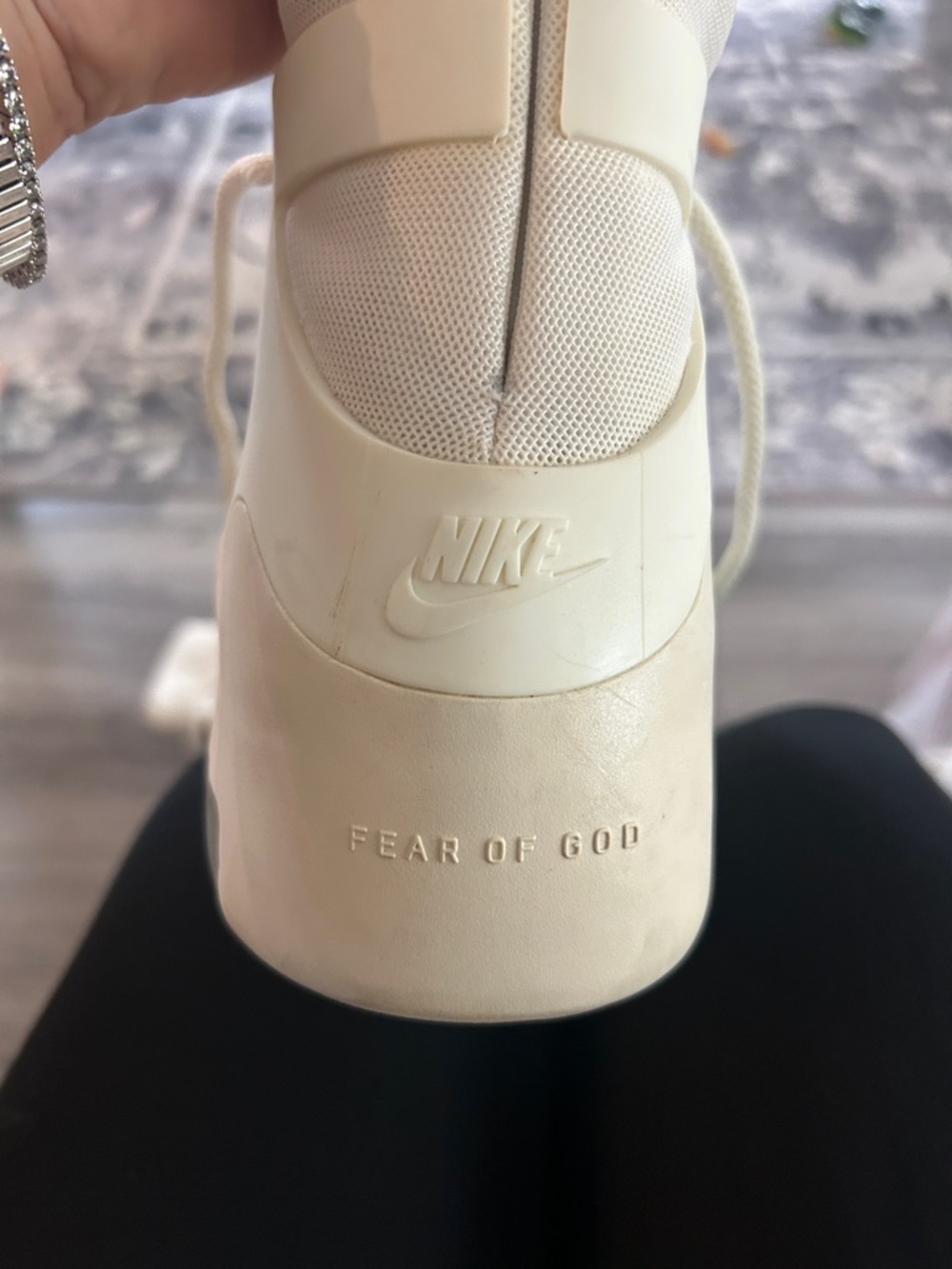 Nike Air Fear Of God 1 High-Top Sneakers in Sail White Sz US 11 - Picture 9 of 12
